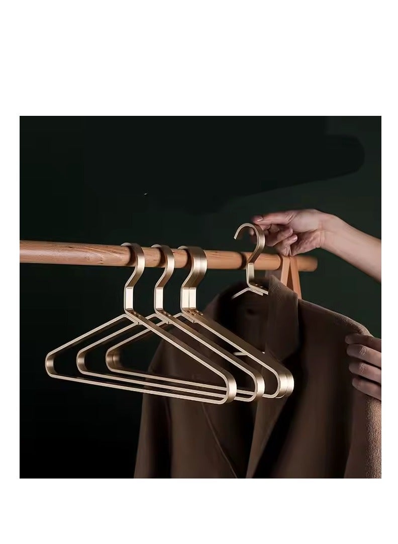 E COMMERCE  BAG E Commerce Bag – Premium Golden Metallic Hangers 4 Pieces  Wide Luxury Clothes Hangers for Abayas, Office Wear, Expensive Dresses And Gift - Image 2