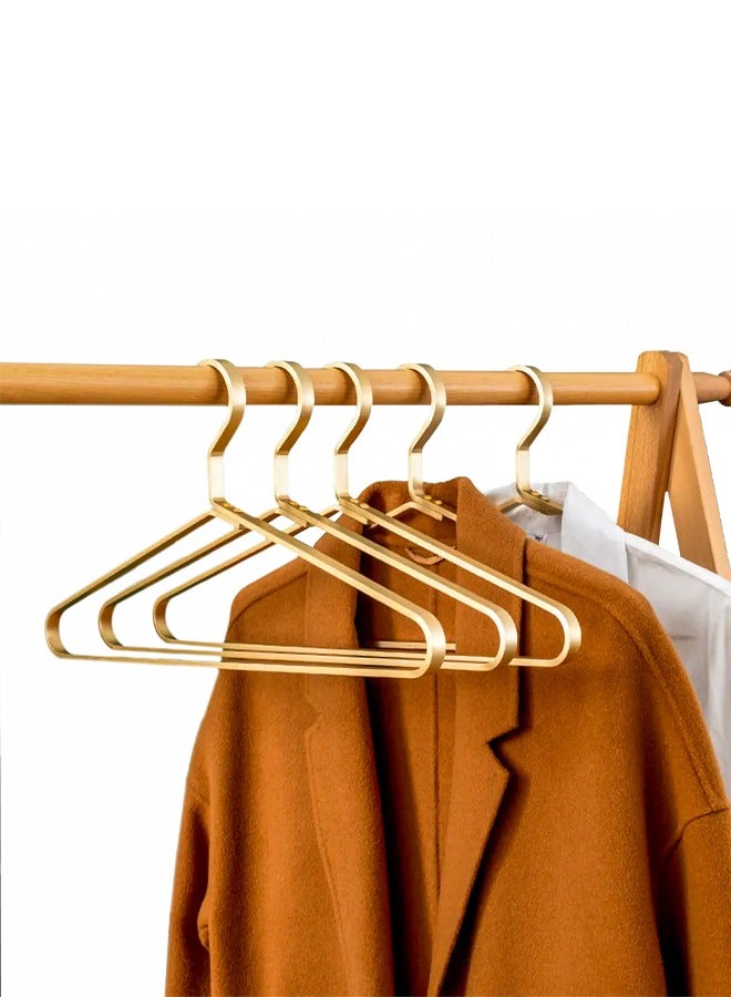 E COMMERCE  BAG E Commerce Bag – Premium Golden Metallic Hangers 4 Pieces  Wide Luxury Clothes Hangers for Abayas, Office Wear, Expensive Dresses And Gift - Image 1