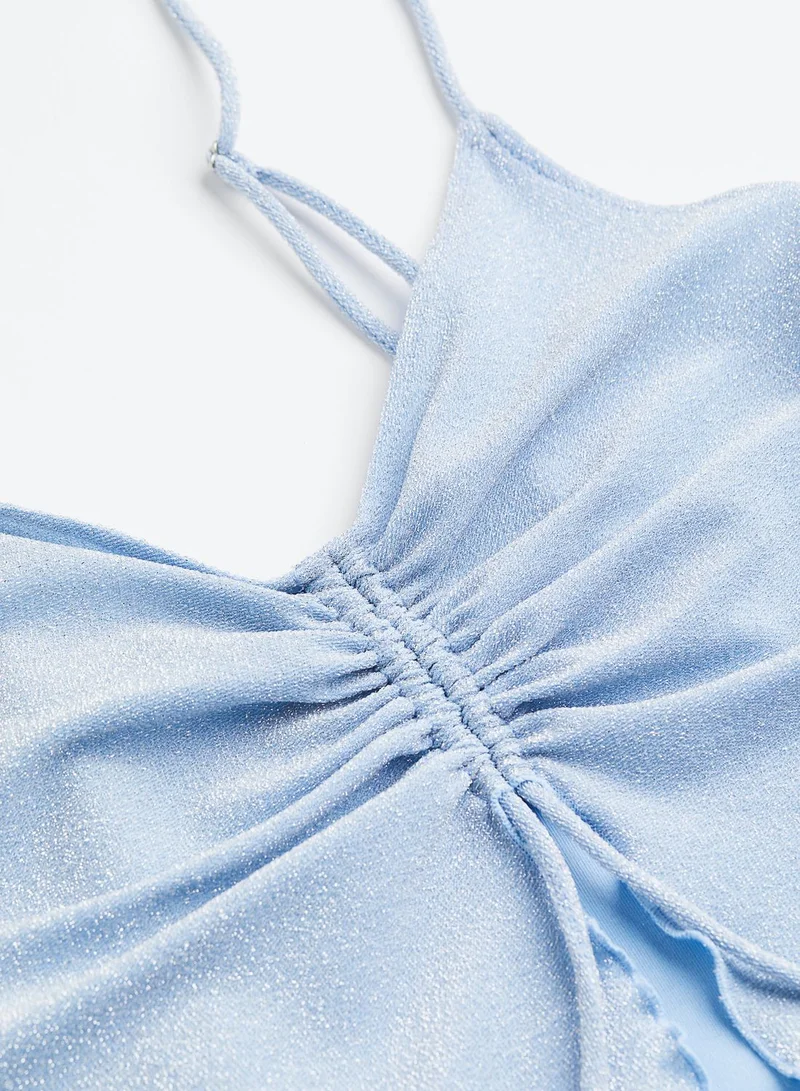 H&M Strappy Ruched Crop Top