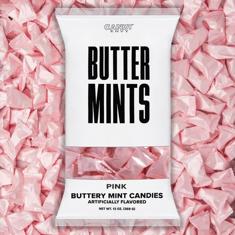 Candy Envy  Pink Wrapped Buttermints  13 oz Bag  100 Individually Wrapped Candy Mints - Image 3