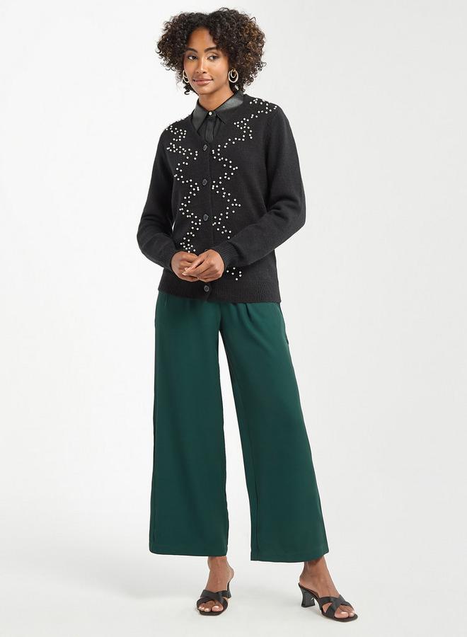 سبلاش فيڤ سترة كارديجان مزينة بأكمام طويلة وأزرار - Image 2