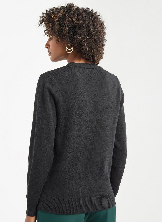 سبلاش فيڤ سترة كارديجان مزينة بأكمام طويلة وأزرار - Image 3