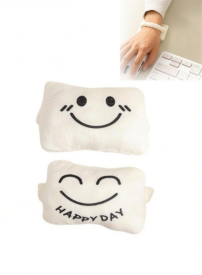 Cute Smile Face Wrist Rest for Mouse, Soft Plush Ergonomic Wrist Support Cushion, Elastic Band Wrist Pad for Office Computer Laptop, Comfortable Pain Relief Wrist Pillow for Typing Gaming - Image 1