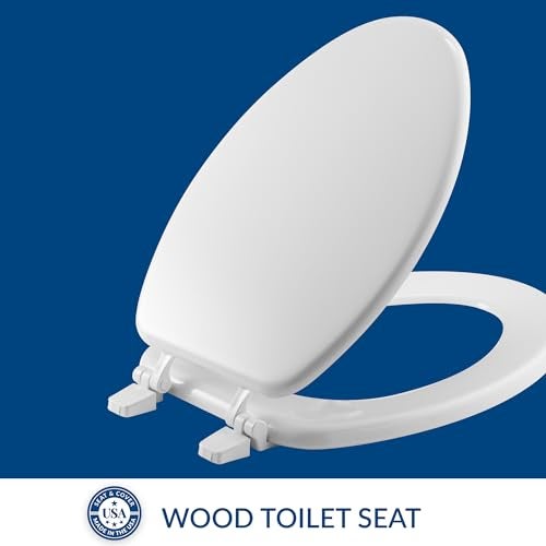 Bemis 1400TTA Economy Durable Wood Toilet Seat, Made in USA, Elongated, White - Image 2