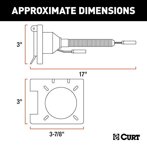 CURT 57674 Dual-Output 4-Way Flat Vehicle-Side to 7-Way RV Blade Trailer Wiring Adapter with Tester - Image 2