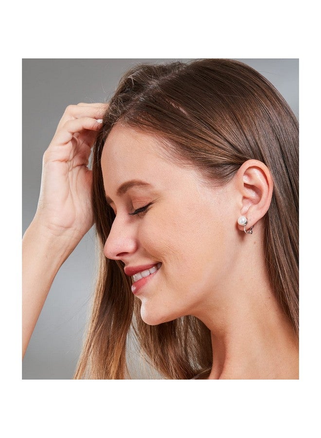 YOQUCOL 8Mm Simulated Freshwater Pearl Clip On Earrings Not Pierced Elegant Stud Jewelry For Women - Image 4