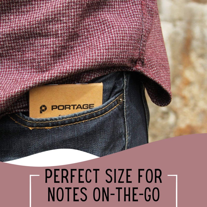 Portage Field Notebook Tactical Sized Pocket Notepad - Top Bound Notebook with Lined Paper Lies Flat in Pocket - 2.8" x 4.6" - 64 Pages (3 Pack) (6 Pack, Tactical) - Image 4