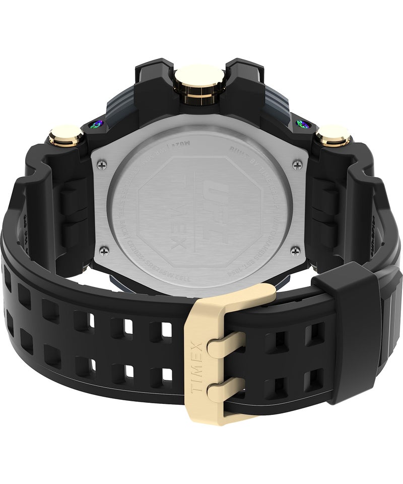 TIMEX ساعة تيمكس يو إف سي كومبات كواترز أنالوج-ديجيتال بقرص أسود للرجال TW5M58300JT - Image 4