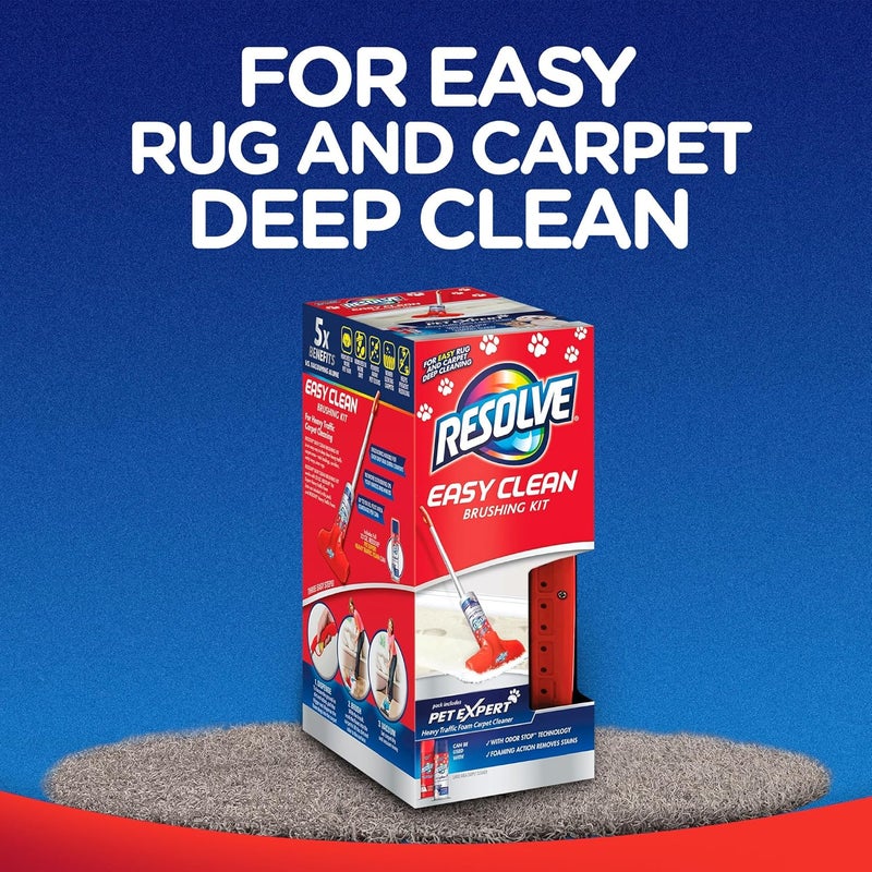 Resolve Pet Expert Easy Clean Carpet Foam Spray Refill, 2 Piece Set, Stain and Odor Remover Solution - Image 3