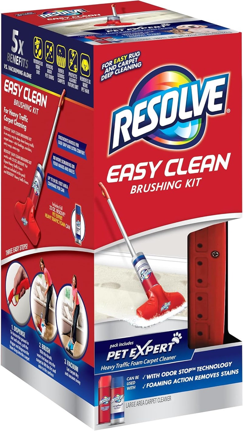 Resolve Pet Expert Easy Clean Carpet Foam Spray Refill, 2 Piece Set, Stain and Odor Remover Solution - Image 1