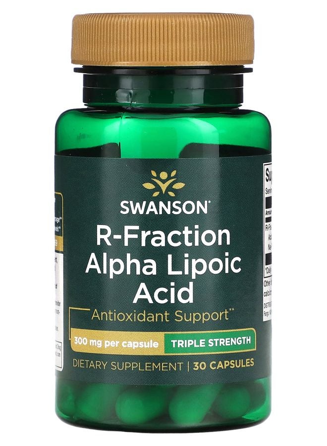 SWANSON R-Fraction Alpha Lipoic Acid Triple Strength 300 mg 30 Capsules
