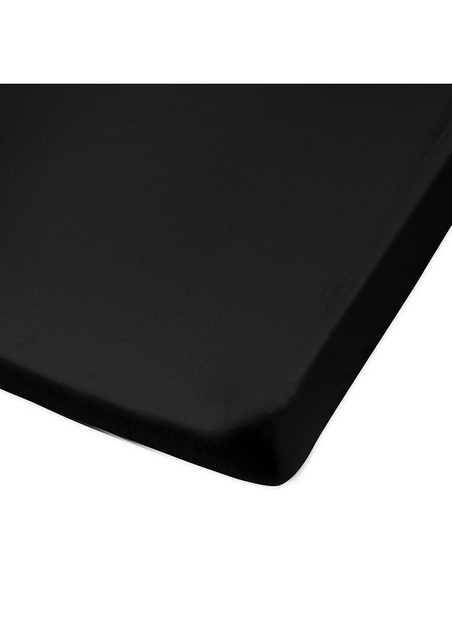 HonestBaby - Boys Organic Cotton Changing Pad Cover Black One Size - Image 1