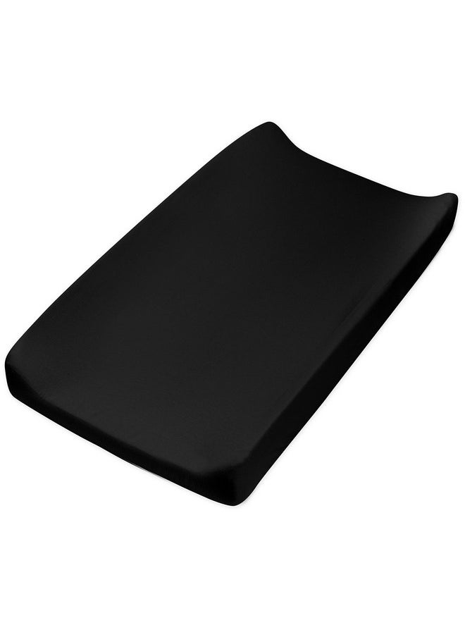 HonestBaby - Boys Organic Cotton Changing Pad Cover Black One Size - Image 1