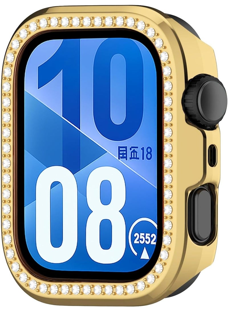 Bling Case Without screen protector for Huawei Watch Fit 4 pro, Hard PC Frame Case, Crystal Diamonds Bumper Cover for Women Girls, Slim Protective Cover for Huawei Watch Fit 4 pro (gold) - Image 2