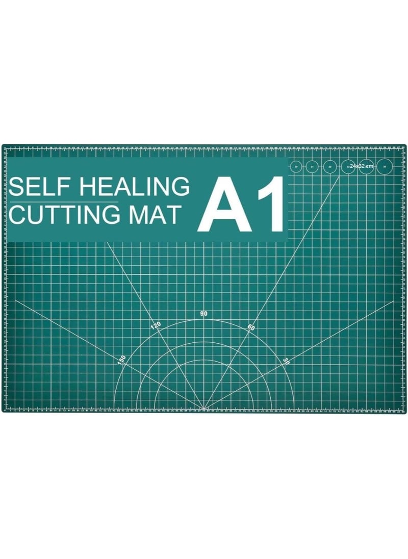 MARKQ - [A1] Self-Healing Cutting Mat for Sewing, Quilting & Crafts – Double-Sided Cutting Pad with Grid Lines – Durable Craft & Quilters Mat for Fabric, Paper & Leather - Image 1