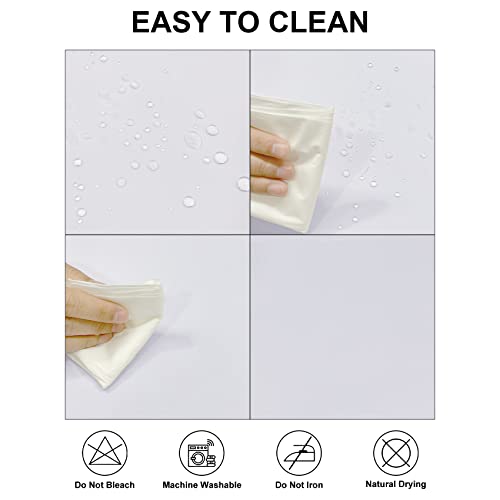 Fokitut 2 Pack Waterproof Rectangle Tablecloth, 60x120 Inch,Stain Resistant and Wrinkle Polyester Table Cloth, Fabric Table Cover for Kitchen Dining, Wedding, Party, Holiday Dinner-White - Image 2