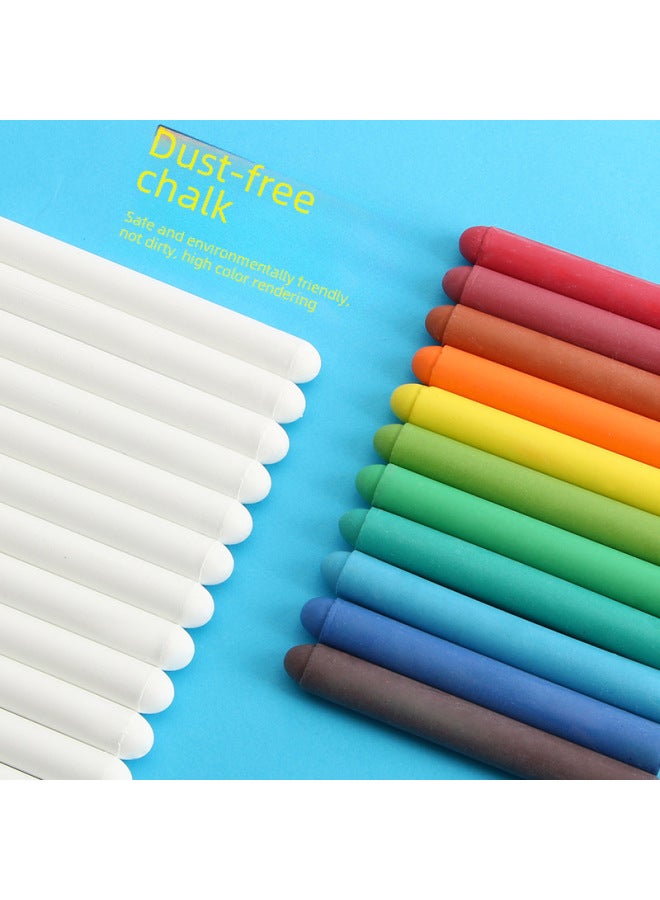 Colorful Water-soluble Chalk Non-dirty Hand Dust-free Chalk Children Graffiti Teacher Class Chalk Color Dust-free - Image 4