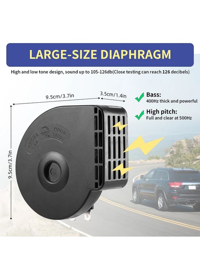Black 120dB Loud Vehicle Horn 12V Replacement for Car Truck Motorcycle Boat - Image 5