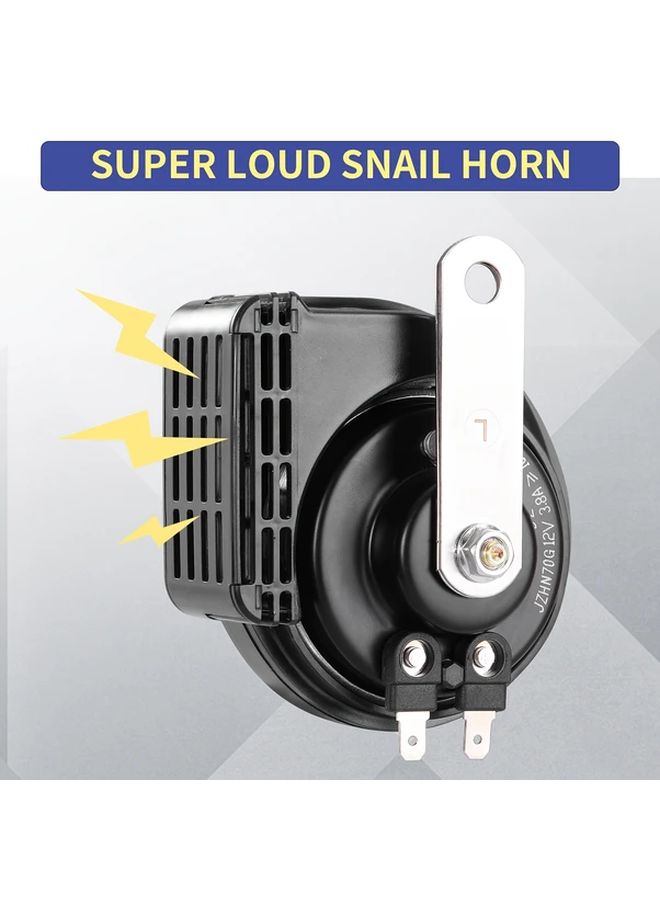 Black 120dB Loud Vehicle Horn 12V Replacement for Car Truck Motorcycle Boat - Image 2