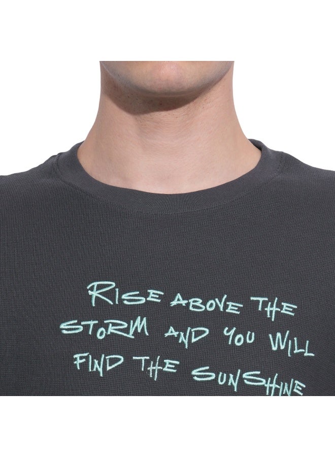 Being Human Mens Charcoal Round Neck Short Sleeve T-Shirt - Image 5