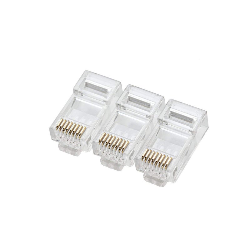 PASOW 100 pcs Cat6 Crimp Connector RJ45 8P8C Ethernet Network Cable Modular Plug Crimp - cat 6 - Image 1