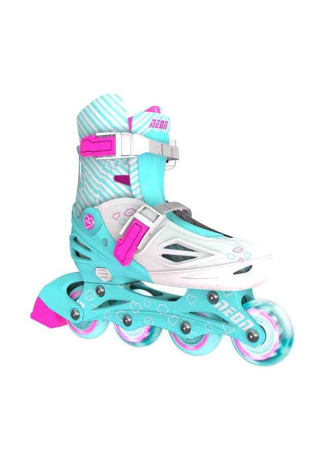 Neon 2-in-1 Combo Skates (Size 12-2, Teal) - Image 2