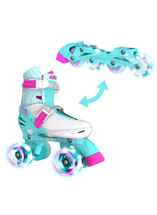 NEON Neon 2-in-1 Combo Skates (Size 12-2, Teal)  - Image 3