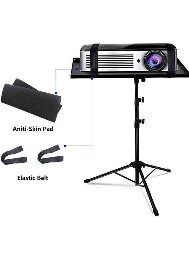 LENND Projector Tripod Stand, Universal Laptop Tripod Stand, Portable DJ Equipment Stand, Folding Floor Tripod Stand, Outdoor Computer Table Stand For Stage or Studio, Height Adjustable 57 to 125 cm  - Image 4