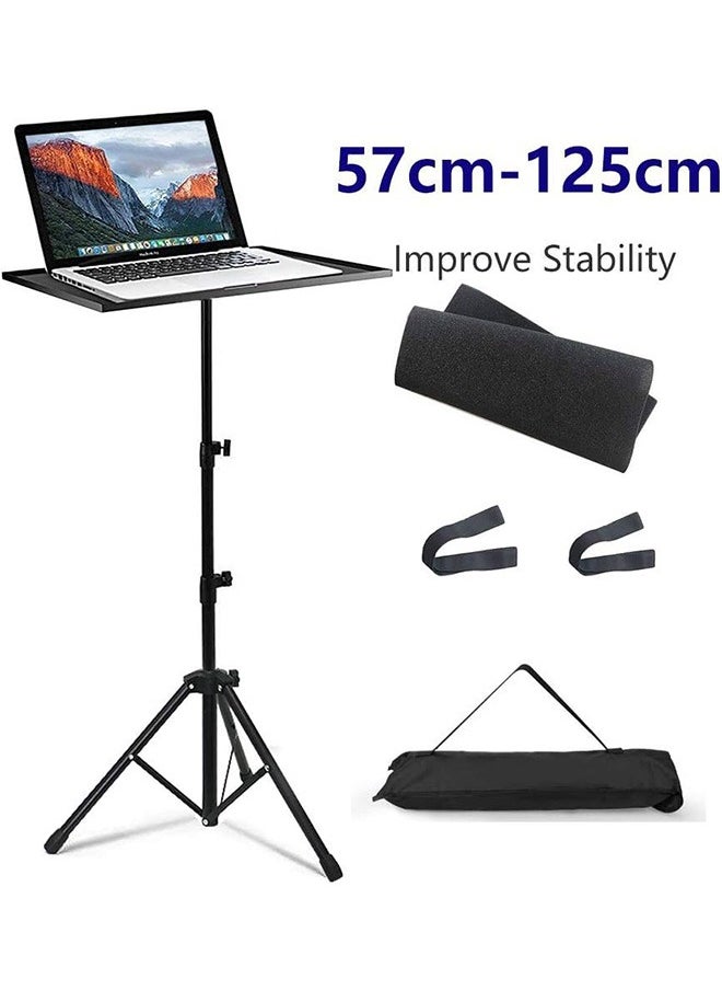 LENND Projector Tripod Stand, Universal Laptop Tripod Stand, Portable DJ Equipment Stand, Folding Floor Tripod Stand, Outdoor Computer Table Stand For Stage or Studio, Height Adjustable 57 to 125 cm  - Image 3