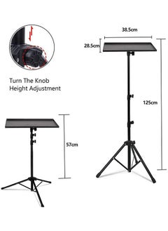 LENND Projector Tripod Stand, Universal Laptop Tripod Stand, Portable DJ Equipment Stand, Folding Floor Tripod Stand, Outdoor Computer Table Stand For Stage or Studio, Height Adjustable 57 to 125 cm  - Image 5