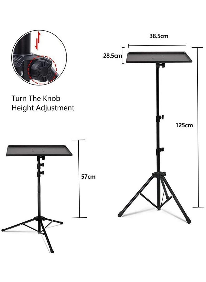 LENND Projector Tripod Stand, Universal Laptop Tripod Stand, Portable DJ Equipment Stand, Folding Floor Tripod Stand, Outdoor Computer Table Stand For Stage or Studio, Height Adjustable 57 to 125 cm  - Image 5