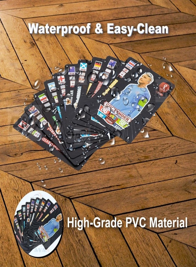 PN AVAN Football Card Set Waterproof Plastic Card Black 55 Card (Black Colour) - Image 2