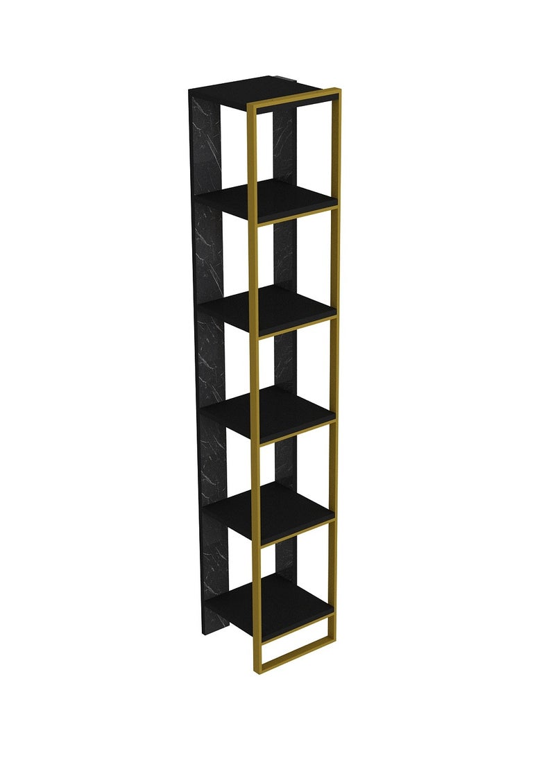 Decorotika Polka 178.5 tall Metal Frame Manufactured Wood Bookcase | Bookshelf, Storage Rack  - Image 2