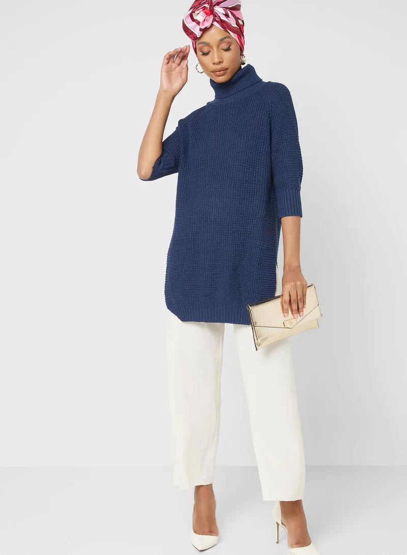 Khizana Turtleneck Tunic Sweater