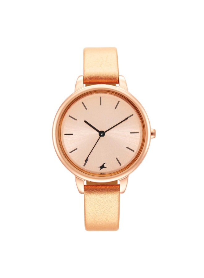 fastrack ساعة فاستراك جليتش أنالوج بمينا من الذهب الوردي للنساء - 6234WL01، ساعة أنالوج من الذهب الوردي - Image 1