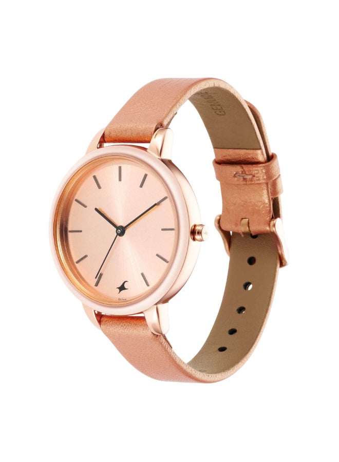 fastrack ساعة فاستراك جليتش أنالوج بمينا من الذهب الوردي للنساء - 6234WL01، ساعة أنالوج من الذهب الوردي - Image 3