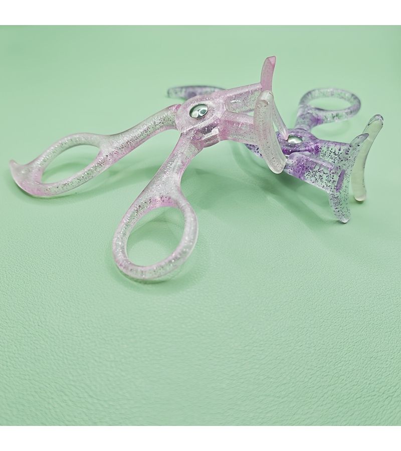 Green Transparent Eyelash Curler Set with 10 Replacement Pads Long Holding Wide Angle for Beginners - Image 4