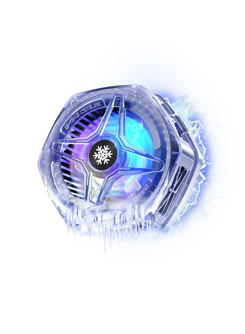 SOLARAE Magnetic Phone Cooler for Gaming Streaming, Radiator Semiconductor Cooling Ideal, Phone Cooling Fan with LED Display, Portable Lightweight Mobile Phone Cooling Fan, Phone Radiator - Image 1