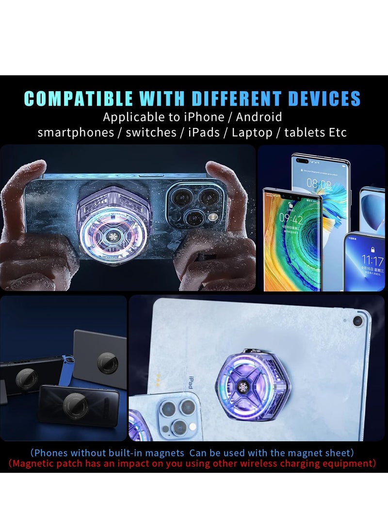 SOLARAE Magnetic Phone Cooler for Gaming Streaming, Radiator Semiconductor Cooling Ideal, Phone Cooling Fan with LED Display, Portable Lightweight Mobile Phone Cooling Fan, Phone Radiator - Image 5