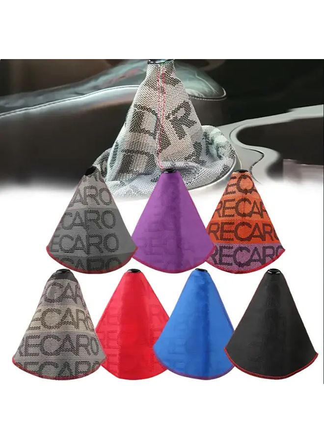 Gradient Orange JDM Style Universal Canvas Shift Knob Dust Cover Racing Gear Collar - Image 1