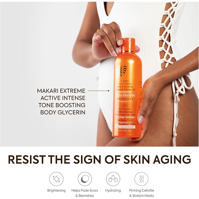 Makari Extreme Argan and Carrot Oil Tone Boosting Body Glycerin - 16.8 oz Oil - Image 3