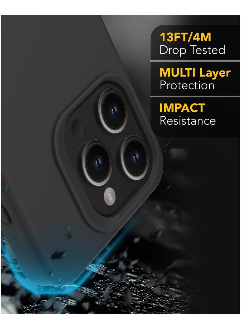 Remson غطاء سيليكوني واقي هجين مغناطيسي من ريمسون ماج-إكس متوافق مع آيفون 15 برو 6.1 بوصة - أسود - Image 5