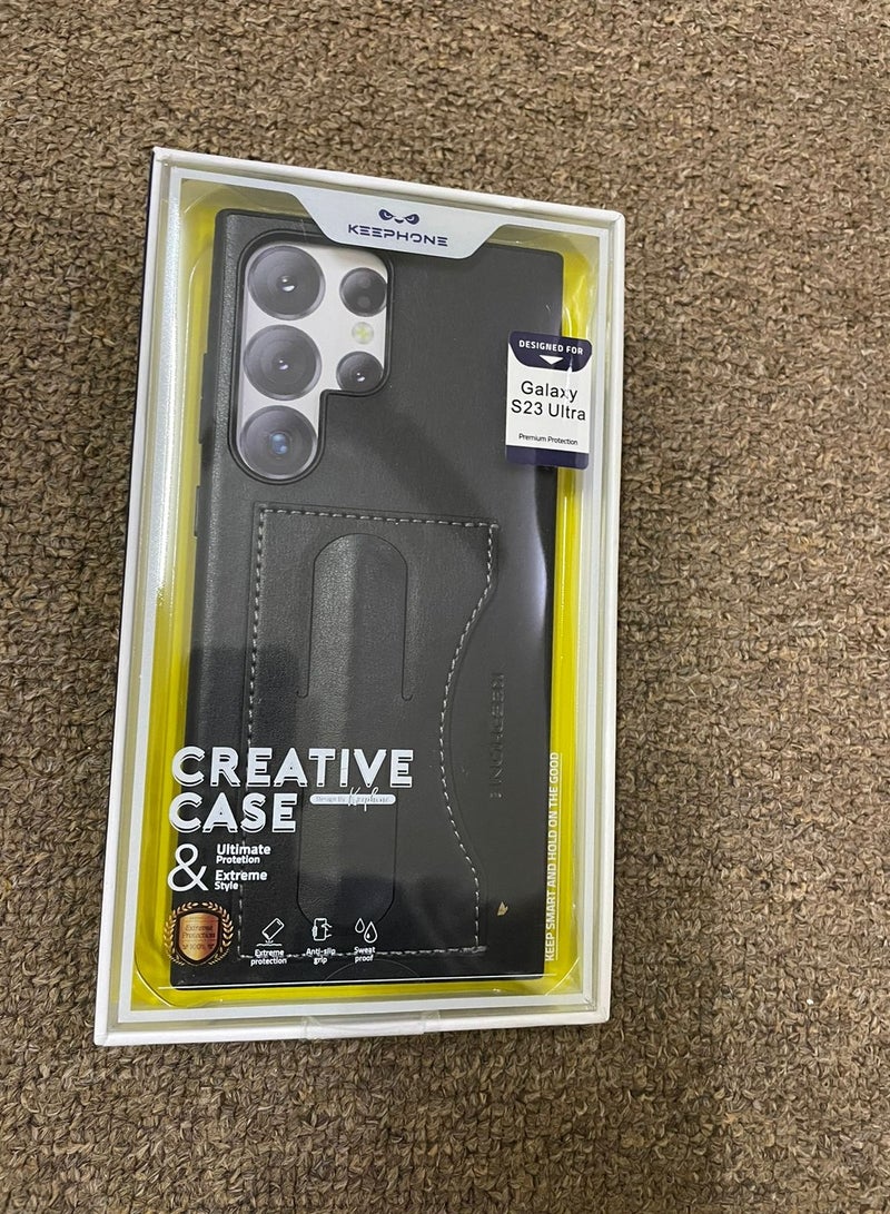 IAF Samsung Galaxy S23 Ultra Case, Composite Material Leather Back Cover for Samsung S23 Ultra 5G 6.8‘ - Image 1