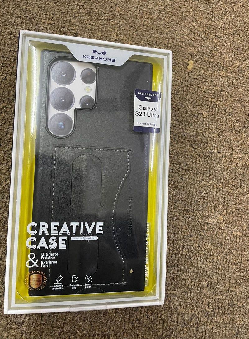 IAF Samsung Galaxy S23 Ultra Case, Composite Material Leather Back Cover for Samsung S23 Ultra 5G 6.8‘ - Image 2