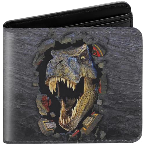 Amutta Kids Wallet for Boys, Cool Teen Boys Wallet for Kids Ages 4-5-6-7-8-9-10-11-12-13-14-15-16, Leather Wallet for Teen Boy, Dinosaur Dino Raptor Teenage Teenager Youth Gift Christmas Birthday - Image 1