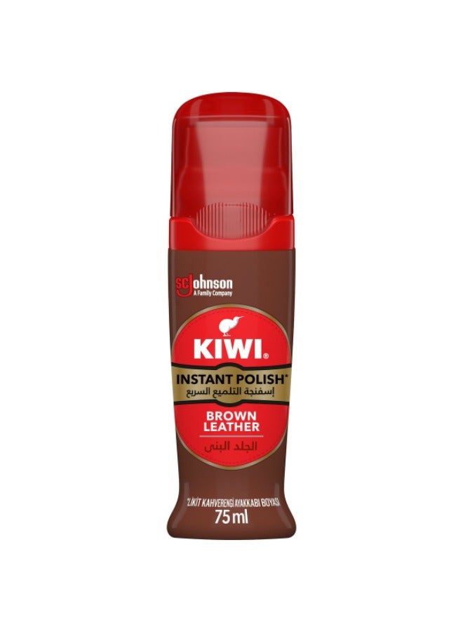 Kiwi Quick Shoe Polish - 75 ml - Brown - Image 1