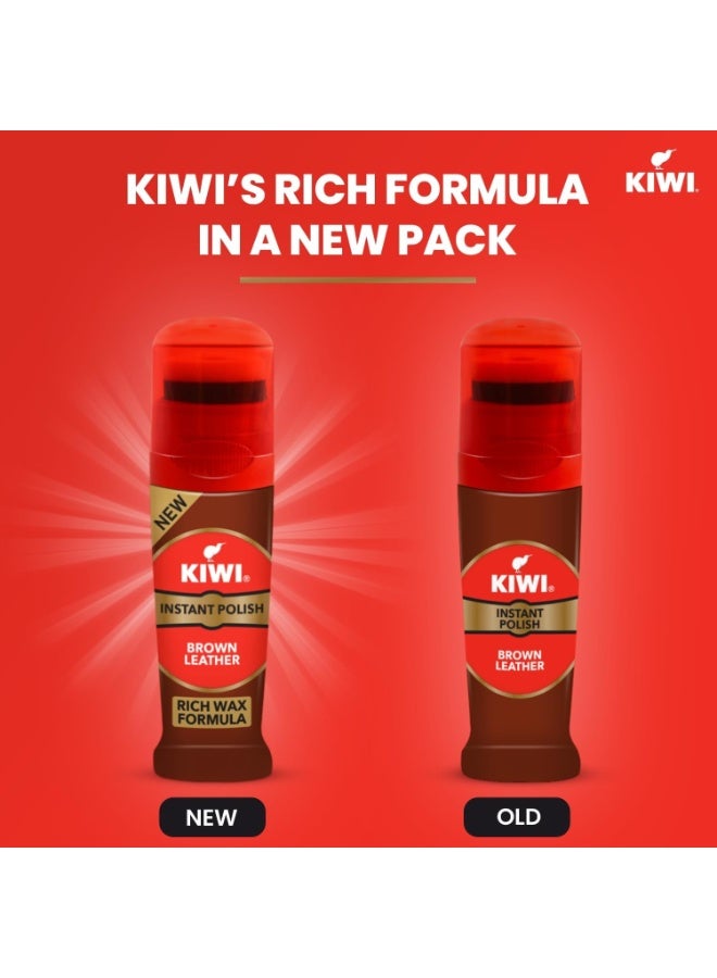 Kiwi Quick Shoe Polish - 75 ml - Brown - Image 2