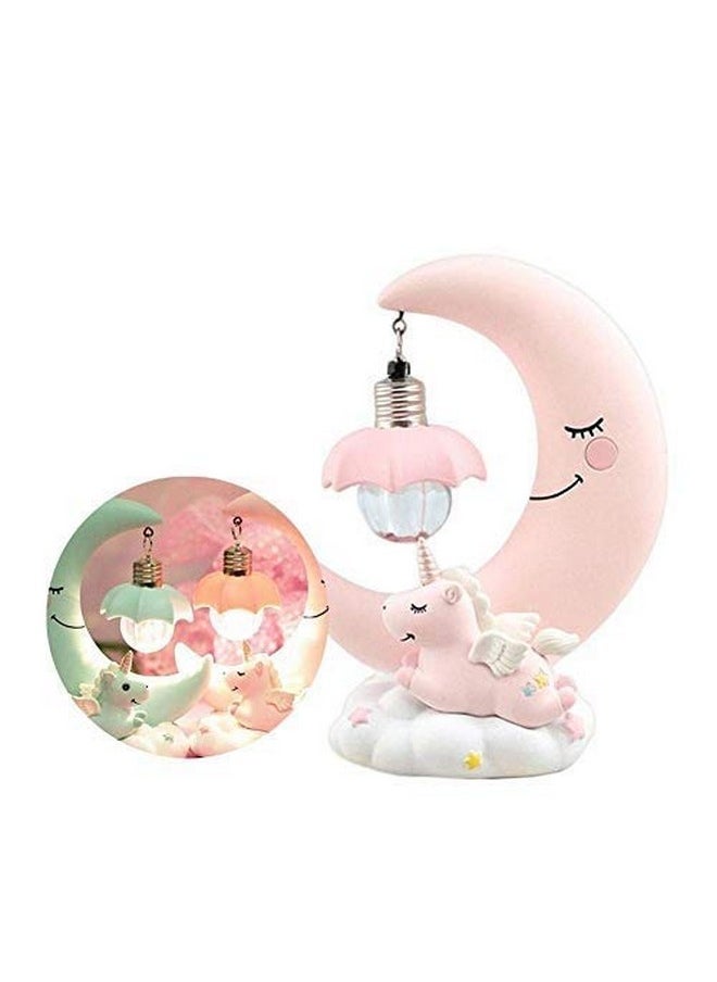 Geekmonkey Ceramic Unicorn Lamp Led Night Light Unicorn Lamp Lamp For Kids Pink Or Blue Color Available  - Image 1