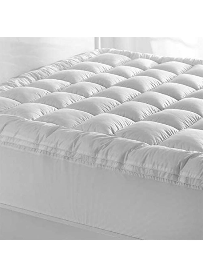 Dibaj Luxury Microfiber Mattress Topper 14 cm Thick with 35 cm Deep Pocket Skirt, Size 160×200 cm, Breathable Bed Protector for All Seasons Comfort - Image 5