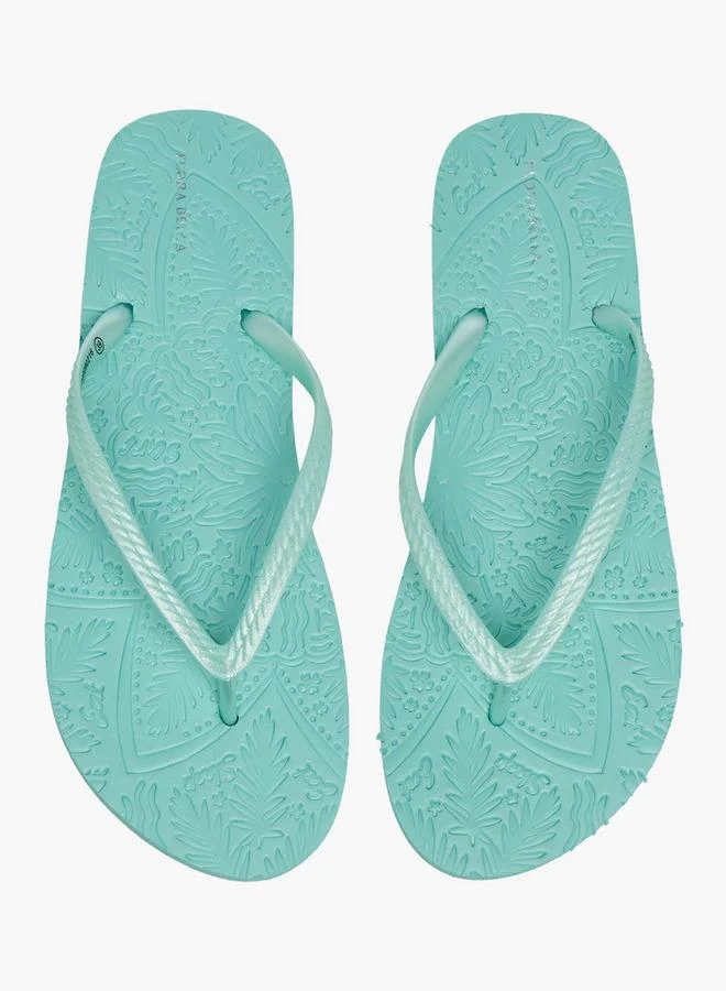 Flora Bella Women Textured Flip-Flops